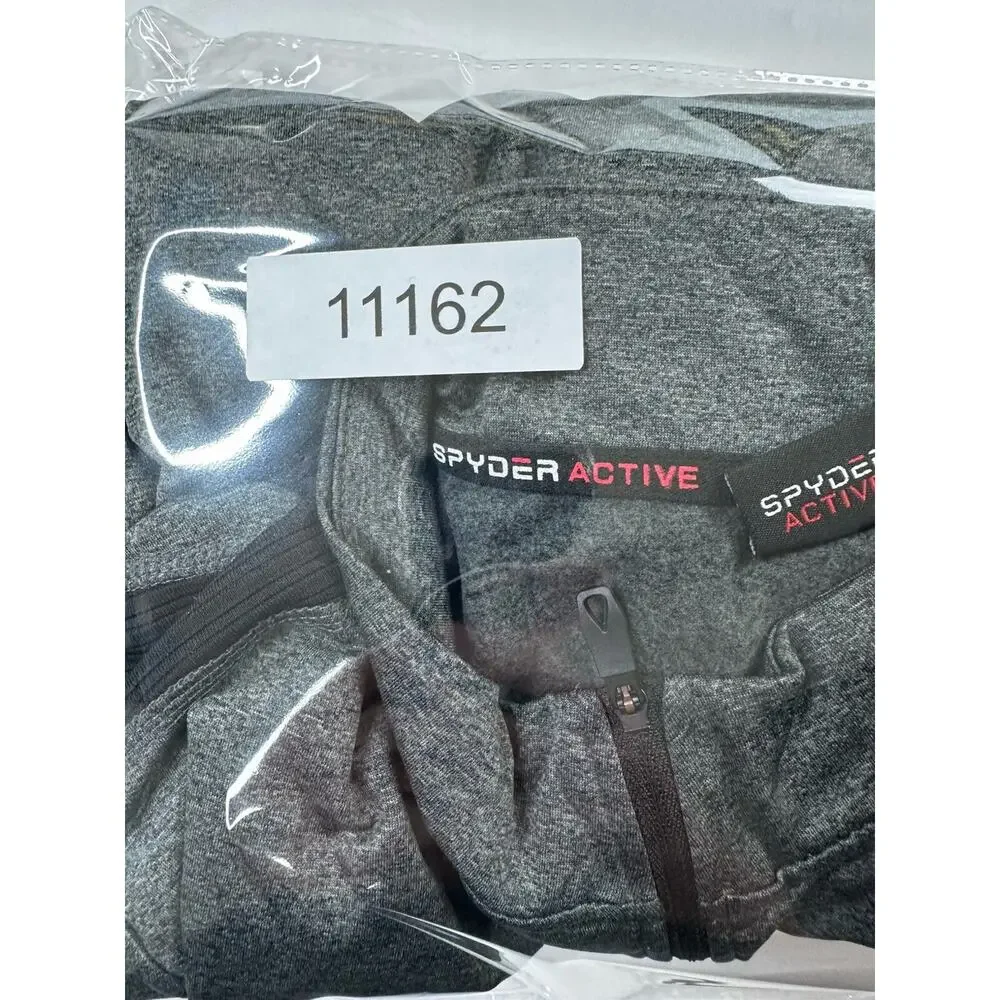 Spyder Pullover Mens XXL 1/4 Zip Lightweight Wicking Charcoal Stretch Mock Neck